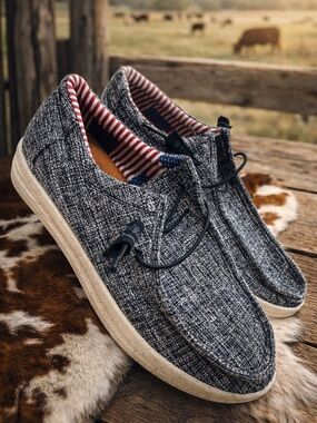 Men's Casual Knit Slip-On Sneakers - Gray